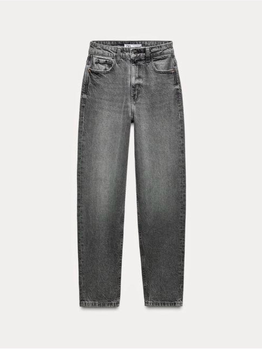 Zara Z.01 Grey High Waist Comfort Mom Fit Jeans US 4 NWT